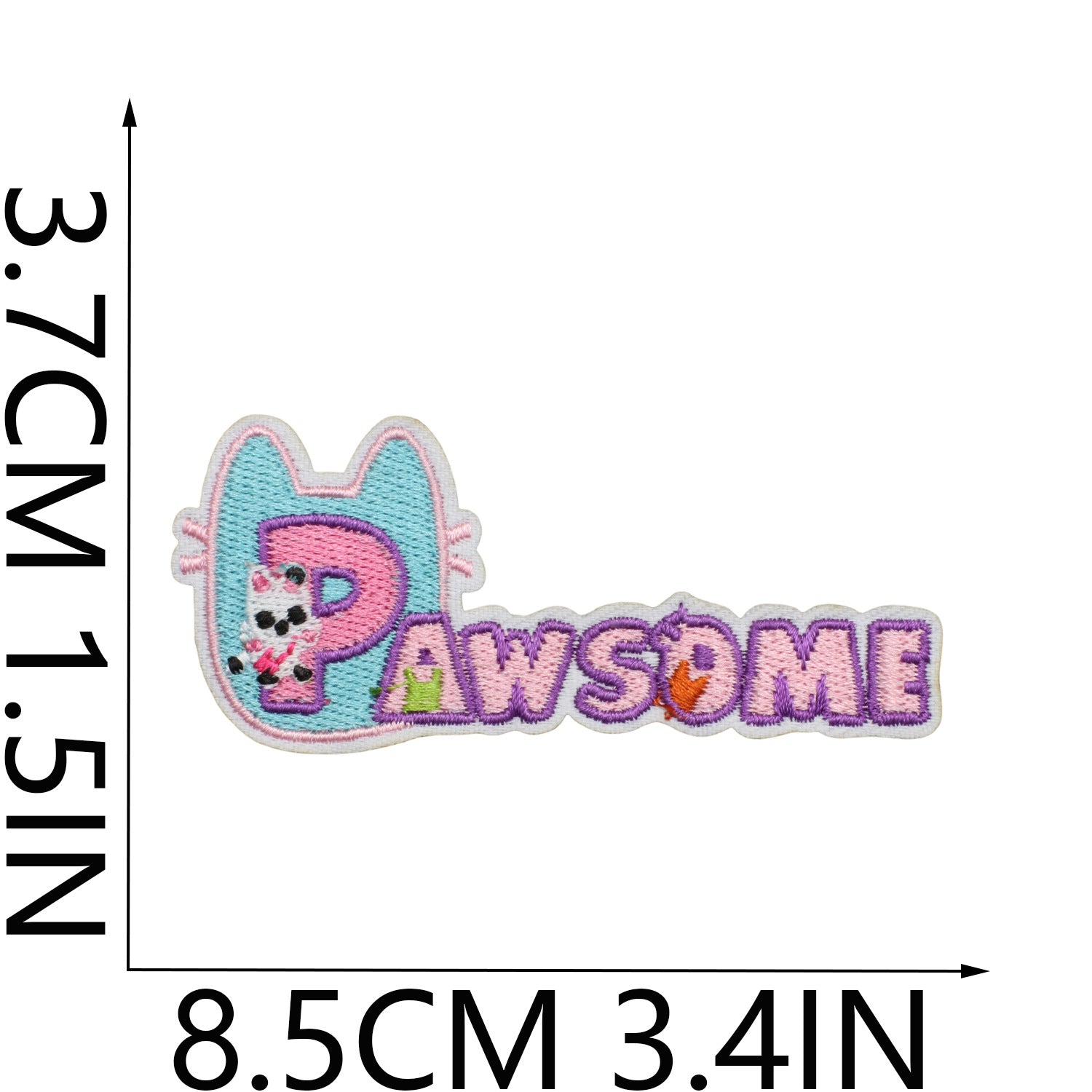 Wholesale Cute Cartoon Cat Embroidery Patch Polyester Thread Sew On Clothing Decoration Fashion Accessory For Girls Resale