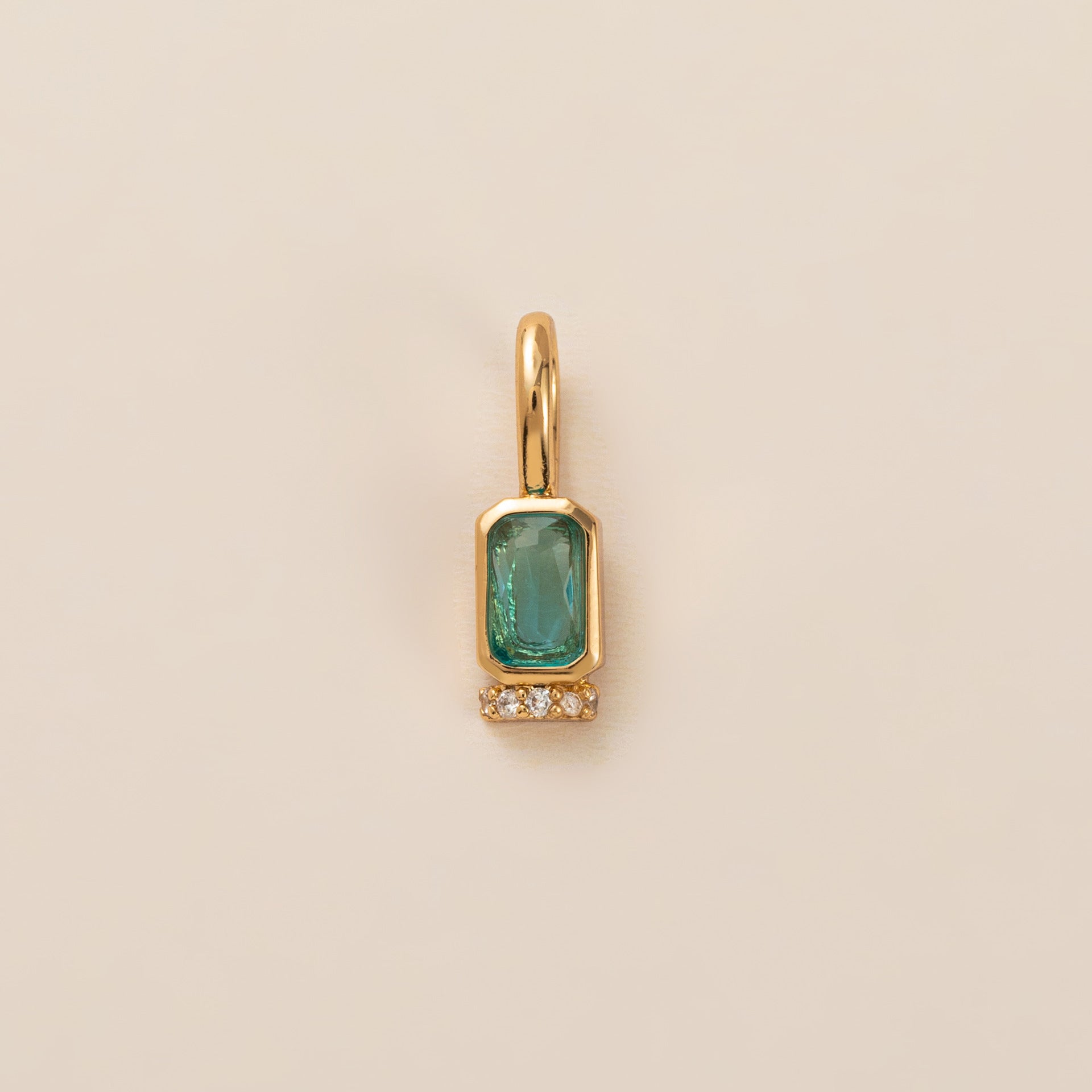 Wholesale Stylish January Birthstone Copper Pendant With Movable Clasp DIY Jewelry Accessory Mother S Day Gift