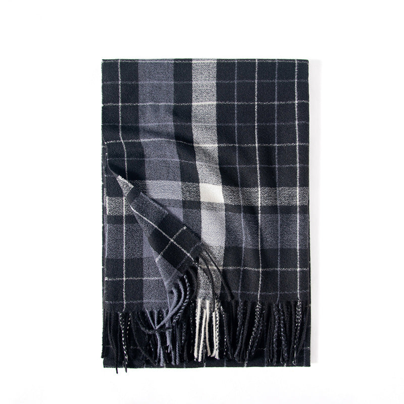 Wholesale 2023 Autumn/Winter Plaid Imitation Cashmere Tassel Scarves