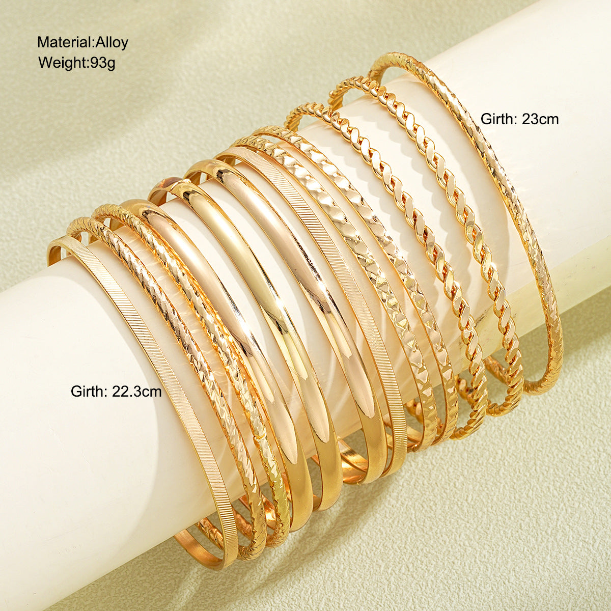 Wholesale Retro exaggerated stacking wide bracelet set