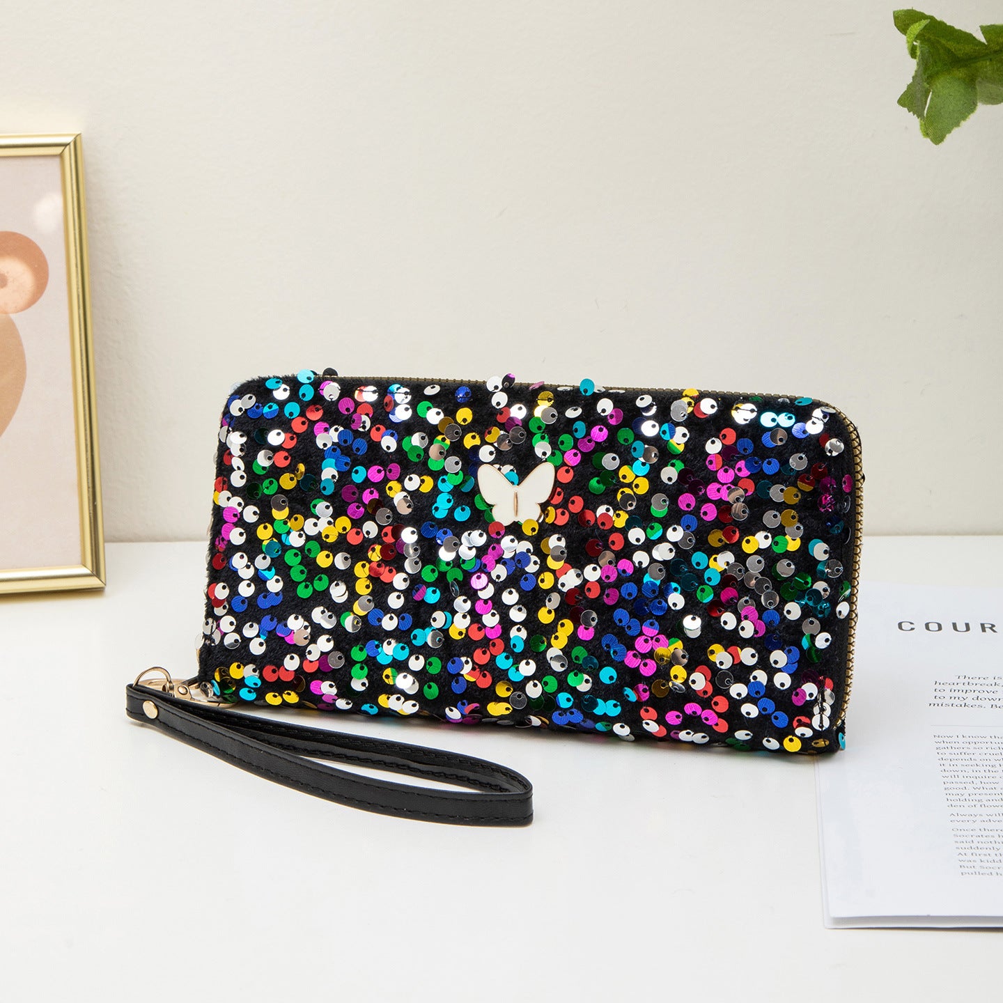 Wholesale Sequined Hand-held Coin Purse Phone Bag Coin Bag