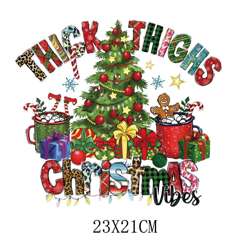 Wholesale Christmas series thermal transfer hot stamping stickers UV DTF Ready to Press Transfers Wraps