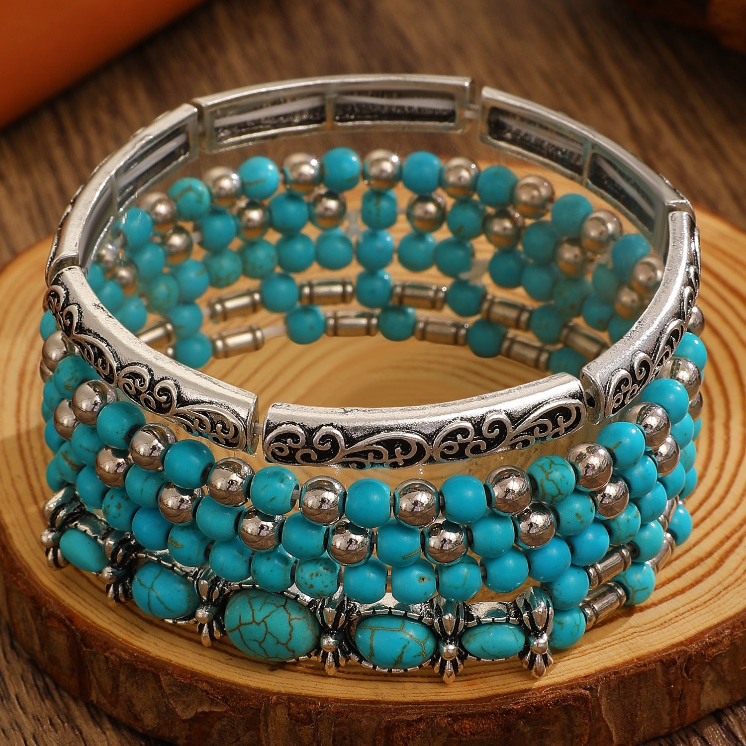 Wholesale Bohemian style turquoise bracelet Layered Bracelet Set