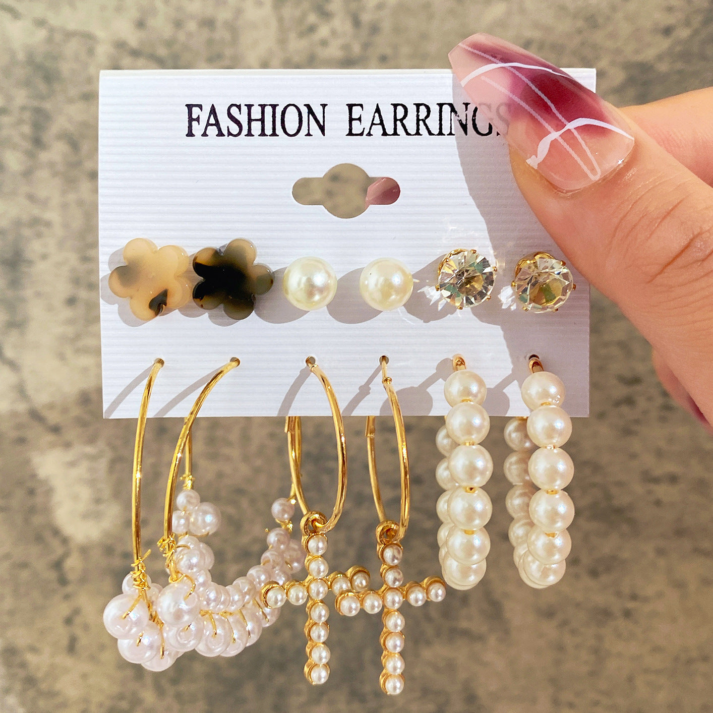 Wholesale Alloy Pearl Earring Set