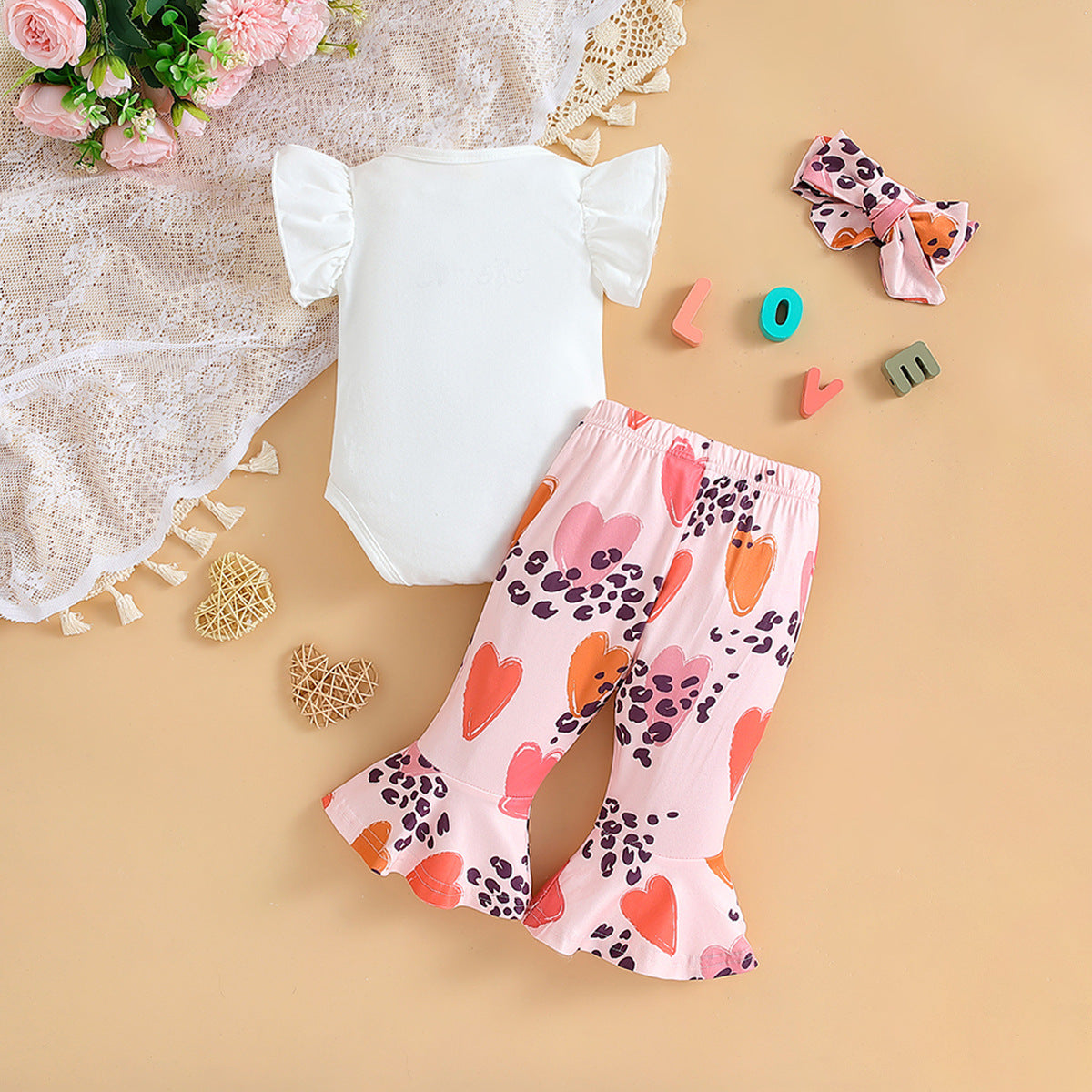 Wholesale Polyester Jumpsuit Flare Pants Two Piece Set