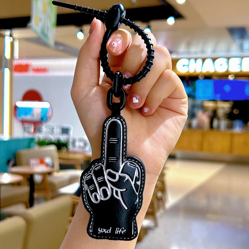 Wholesale Creative Cartoon Leather Pendants, Emoticons, Cat Keychains