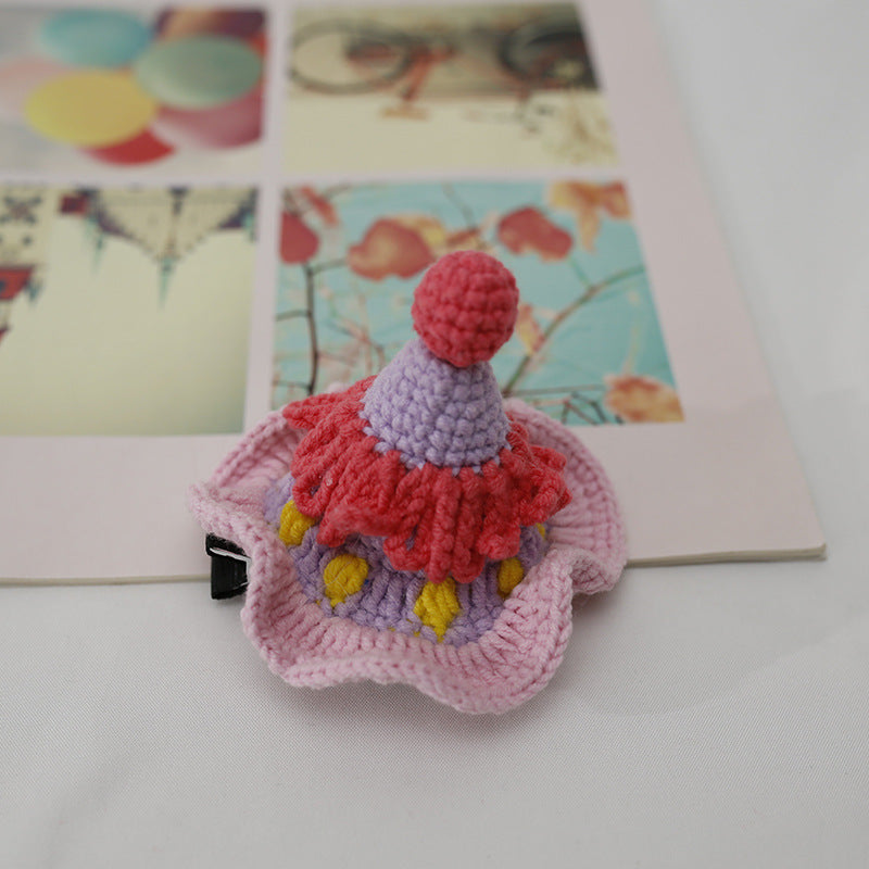 Wholesale Wool Knitting Colorful Hat Hairpins