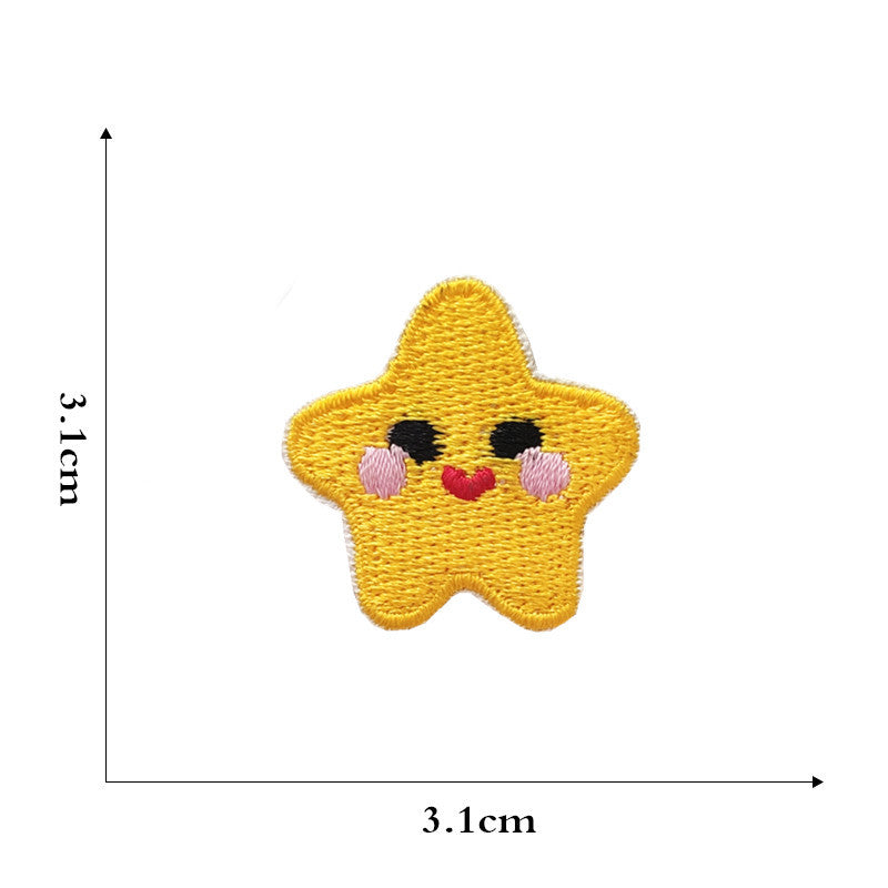 Wholesale Cute cartoon rainbow five-pointed star embroidery DIY patches