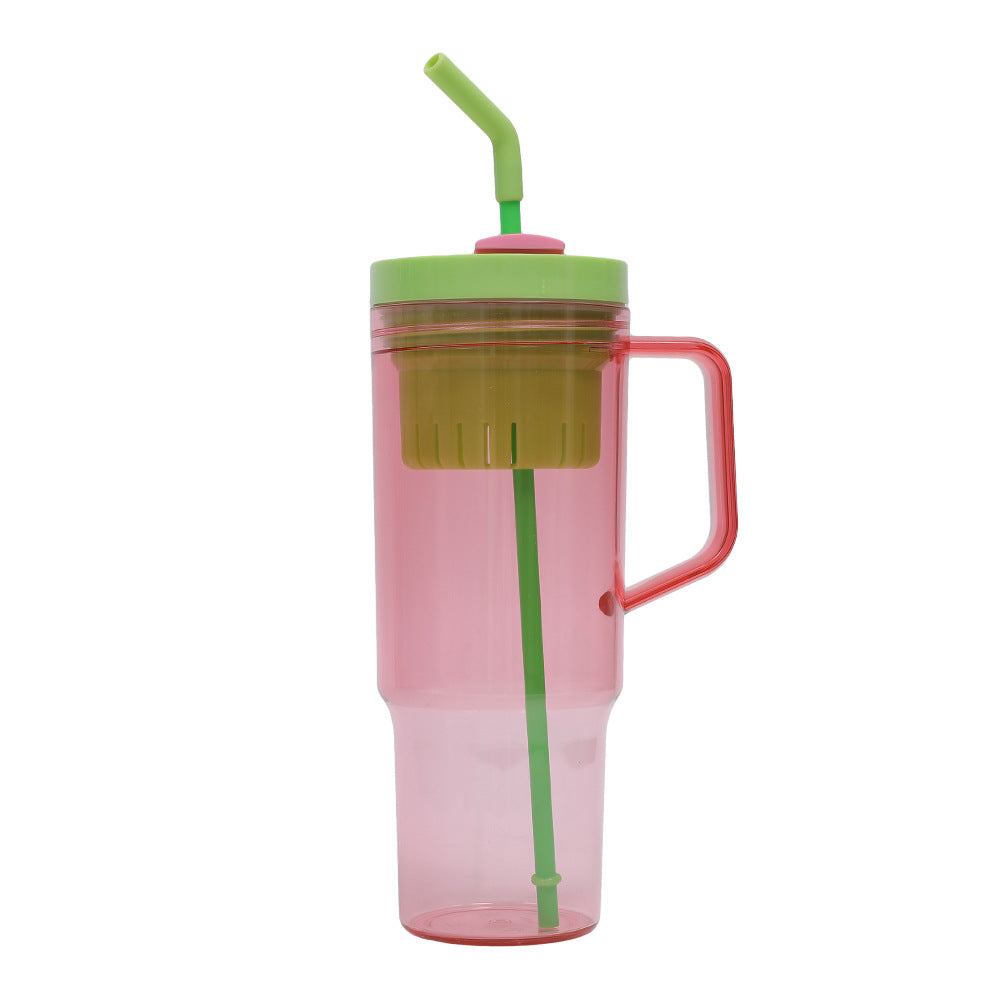 Wholesale 40oz The Handle Has A Large Capacity To Carry A Straw Plastic Cup