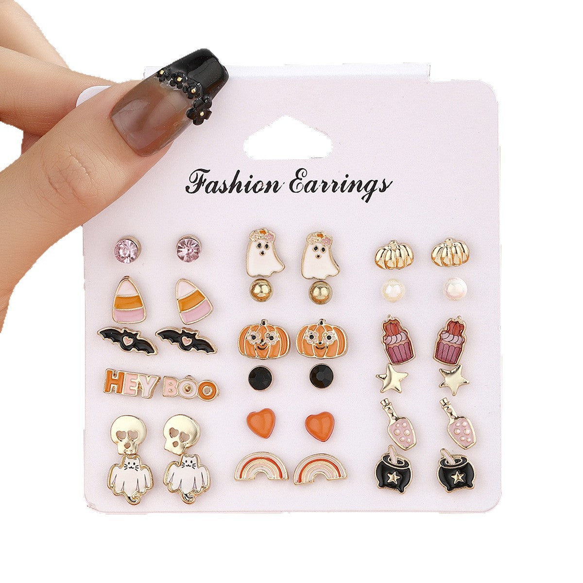 Wholesale  spooky pumpkin bat pendant earrings