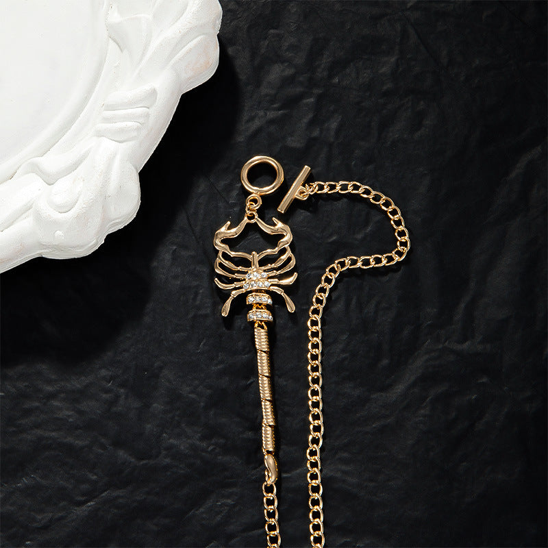 Wholesale Diamond Punk Style Scorpion Necklace