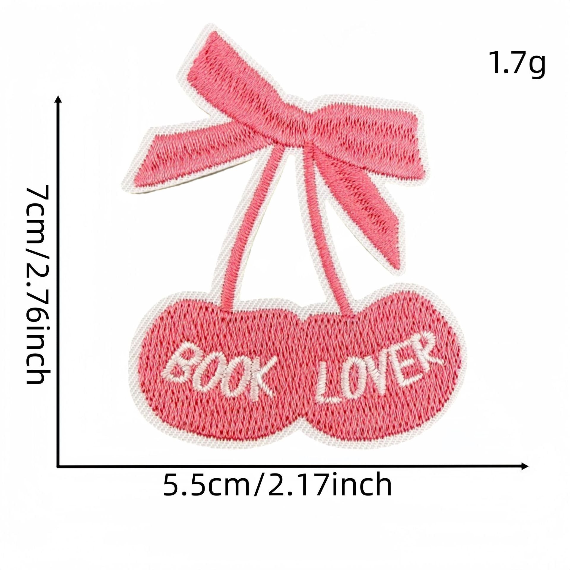 Wholesale Stylish Pink Reading Themed Iron On Embroidered Patches 23 Pack Decorative Accent For Bags Clothes