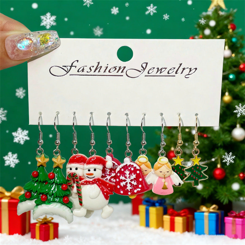 Wholesale Christmas earrings with colorful light bulbs and bells  Earrings Set