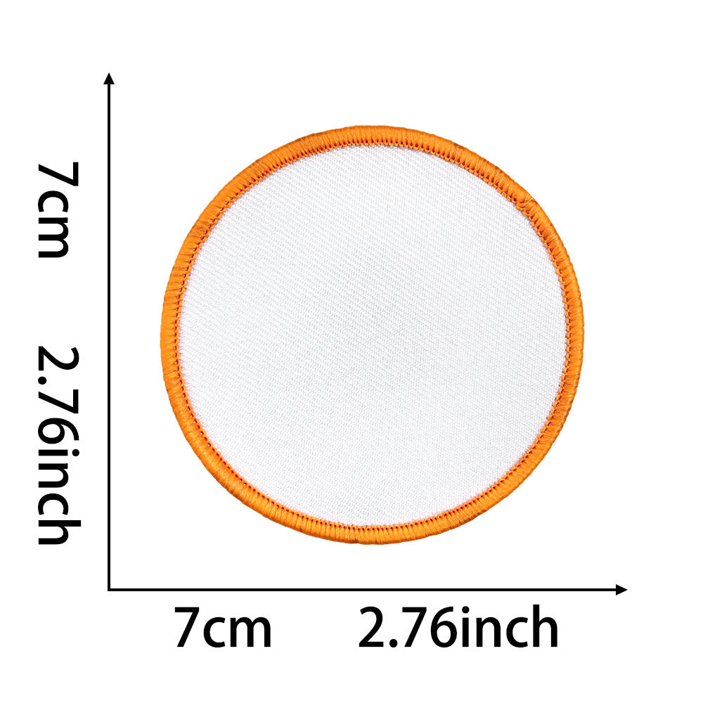 Wholesale Polyester Square Embroidered Badge Blank DIY Cloth Patch 10 Piece Hot Melt Glue For Shoes Hats Boutique Accessory