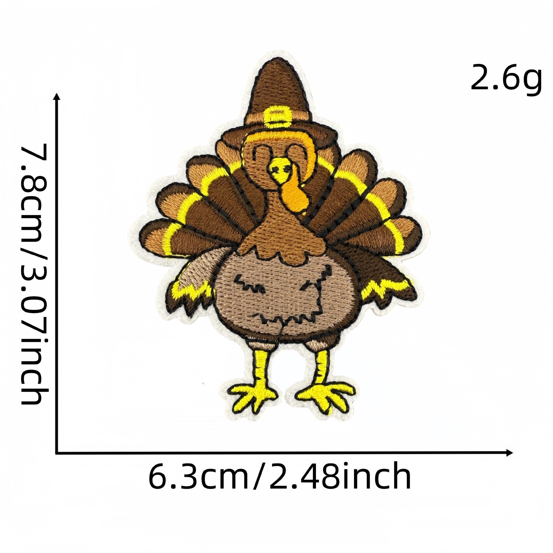 Wholesale Thanksgiving Embroidered Hot Melt Adhesive Patches