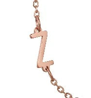 Wholesale 26 Alphabet Gold Up and Down Hole Stainless Steel Necklace