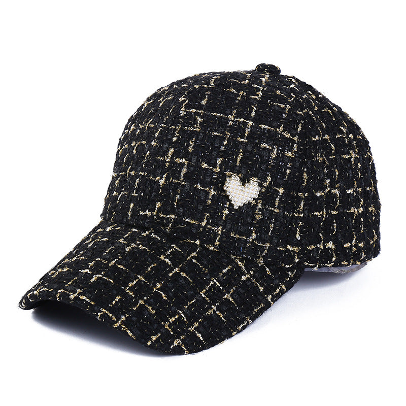 Wholesale Fabric Plaid Love Baseball Caps