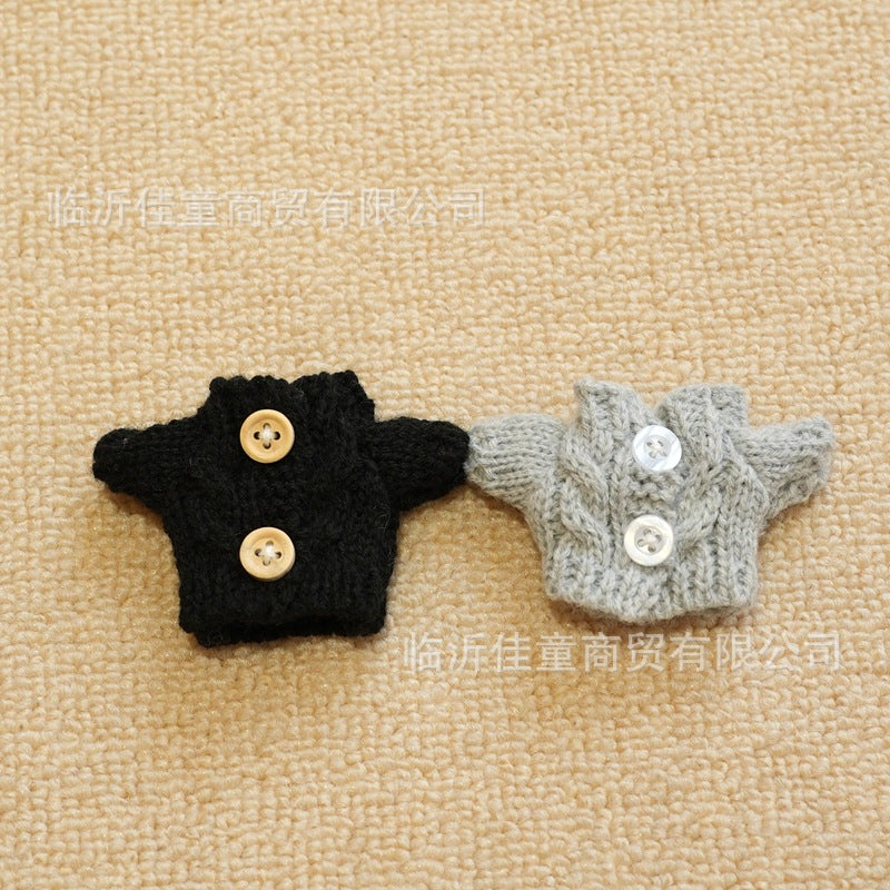 Wholesale 10pcs Mini colored button sweater Doll Accessories