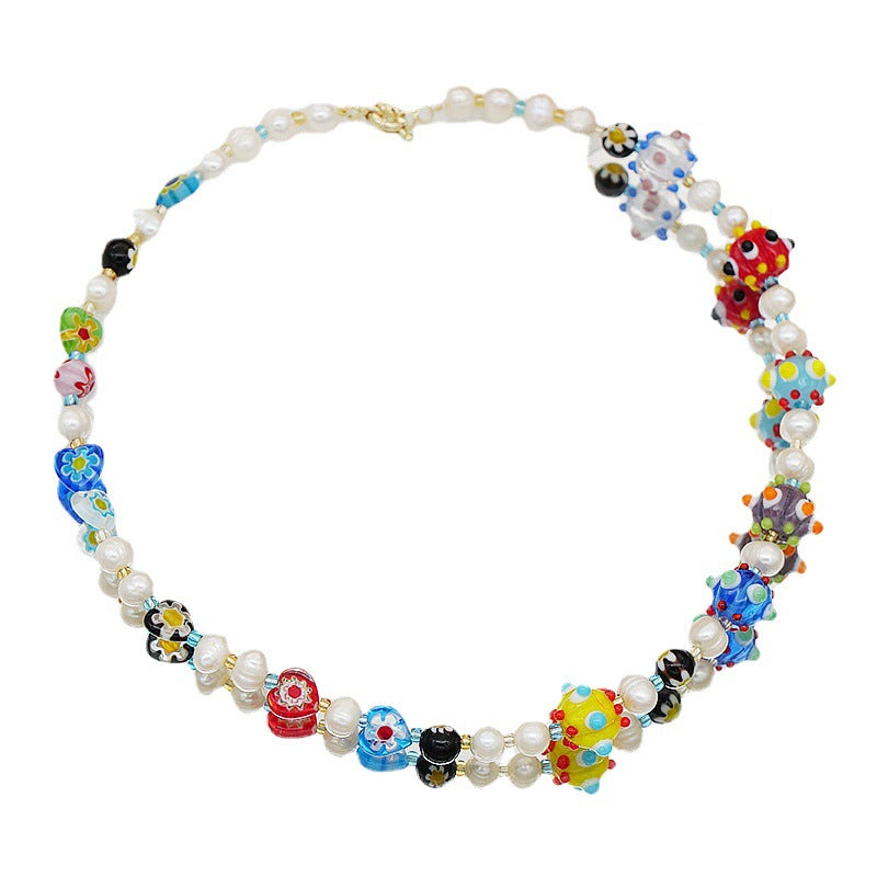 Wholesale Dopamine Candy Cubes Glass Necklaces