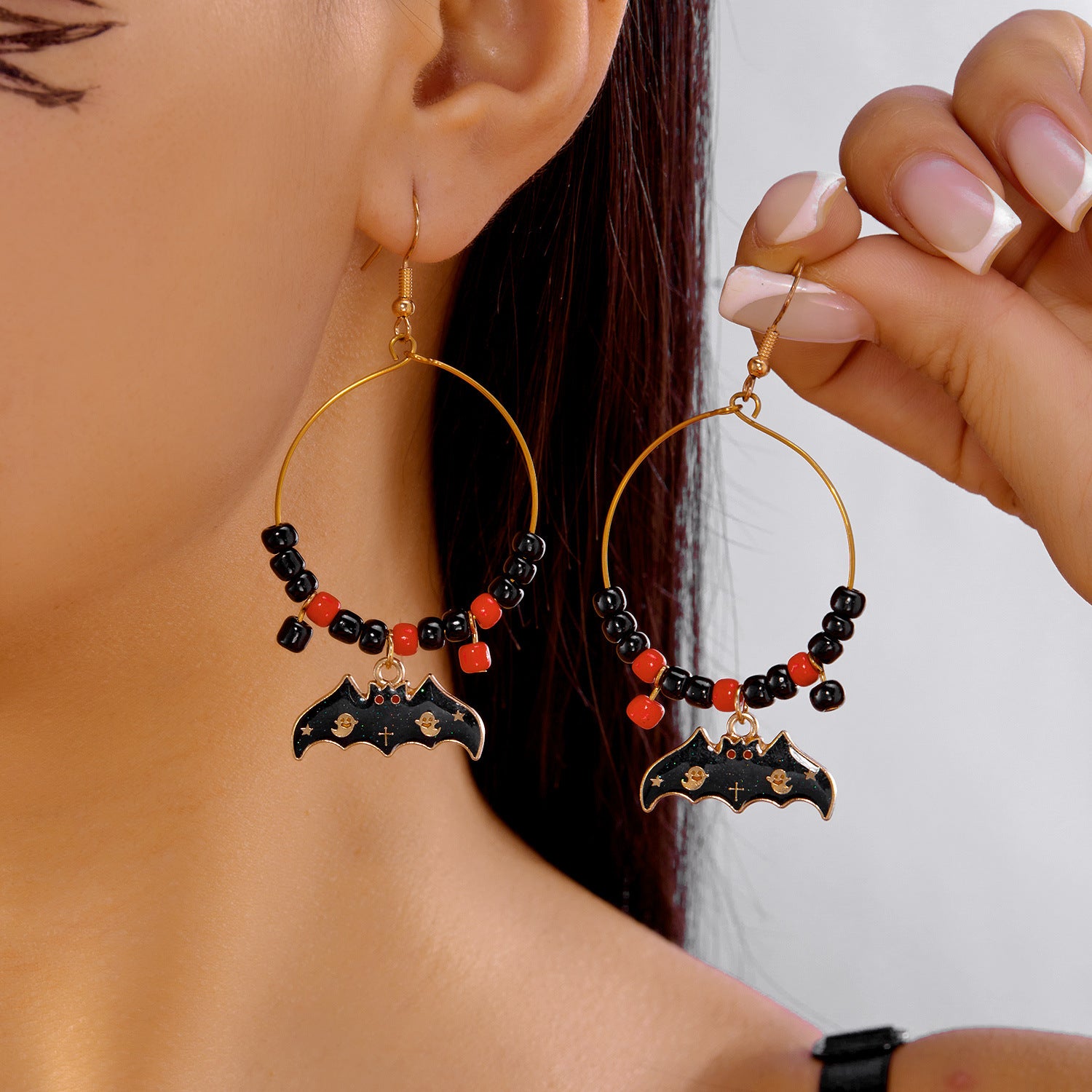 Wholesale Pumpkin Ghost  Bat Cat Ear Hoop Earrings
