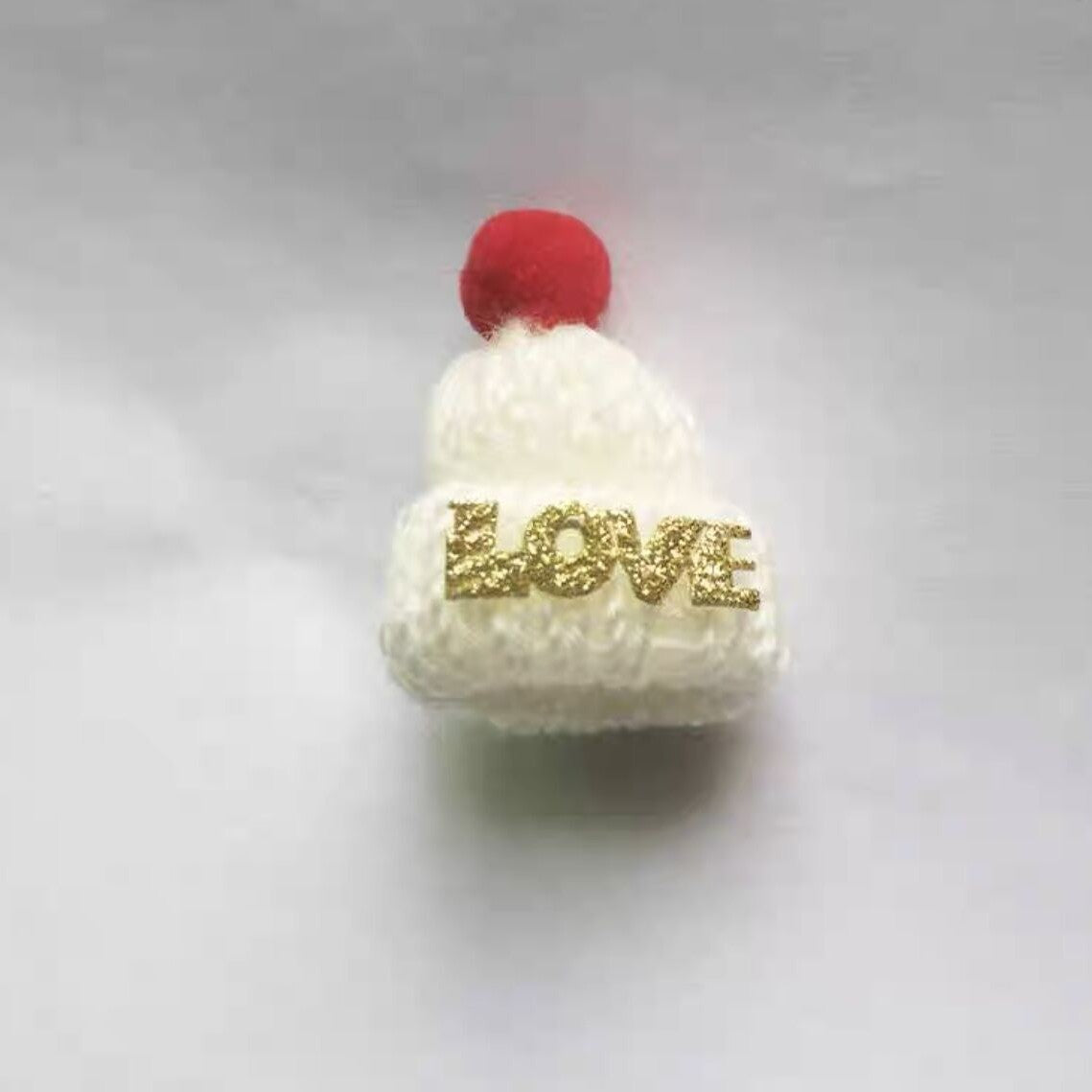 Wholesale Christmas DIY Wool Mini Knitted Finger Hat Doll Accessories