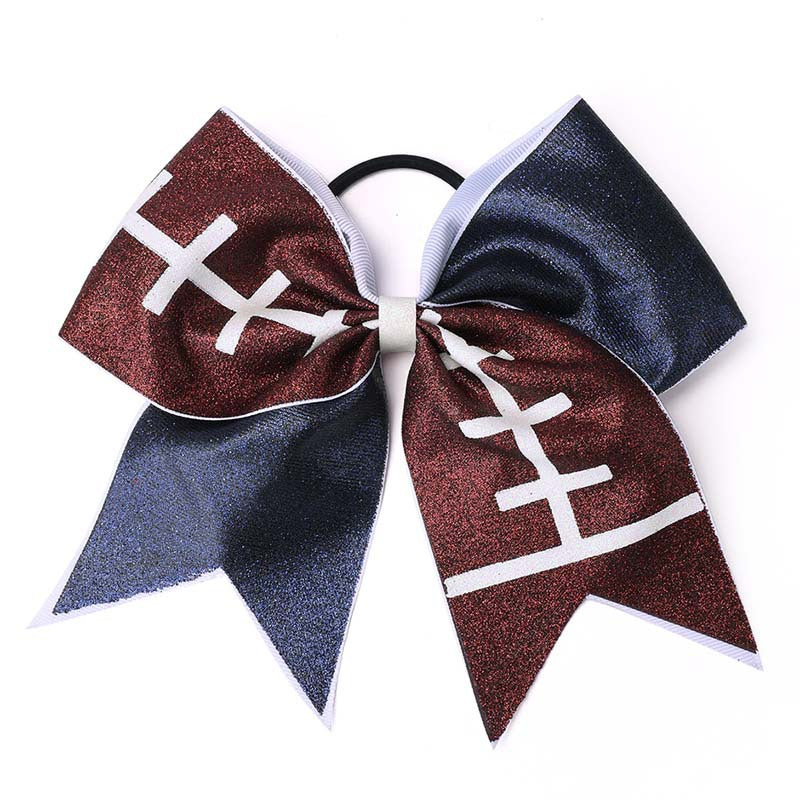 Wholesale World Cup fans children' s dovetail bow hair band Football Pattern