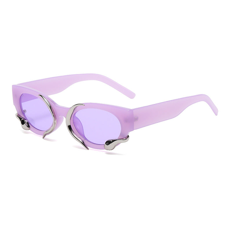 Gafas de sol de PC de marco ovalado al por mayor