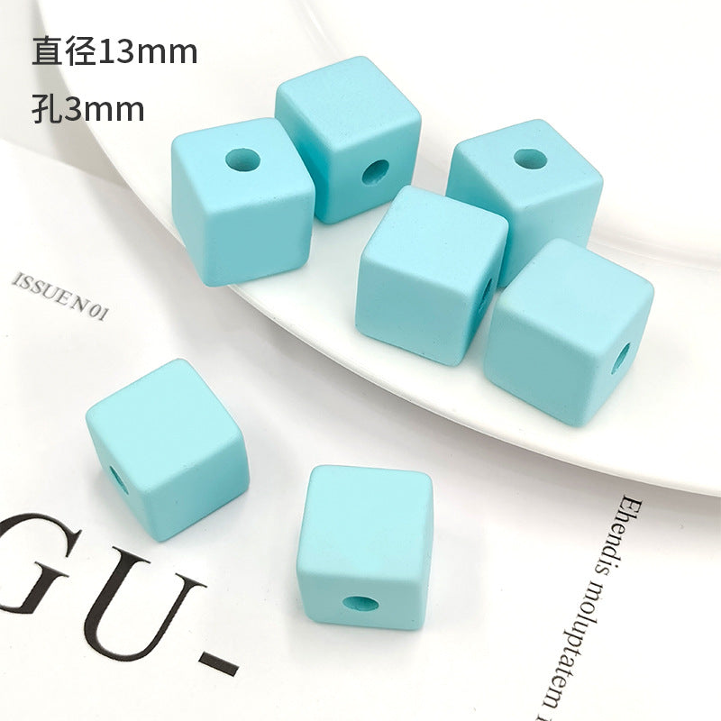Wholesale 100PCS/Pack Square Block 13mmDIY Acrylic Beads