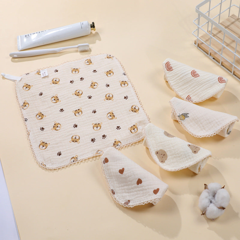 Wholesale Baby Bib Cotton Triangle Towel Newborn Anti-spitting Milk Water Bib Children Scarf Saliva