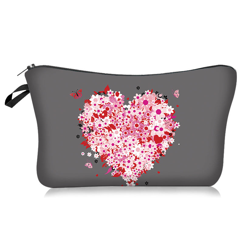 Wholesale Valentine's Day Love Series Cosmetic Bag Hand Storage Toiletries Bag