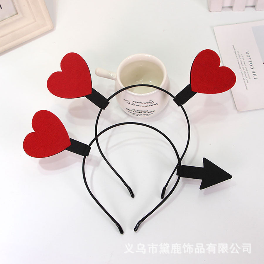 Wholesale 8pcs Valentine's Day Performance Festival Activities Dress Up Heart-shaped Headband