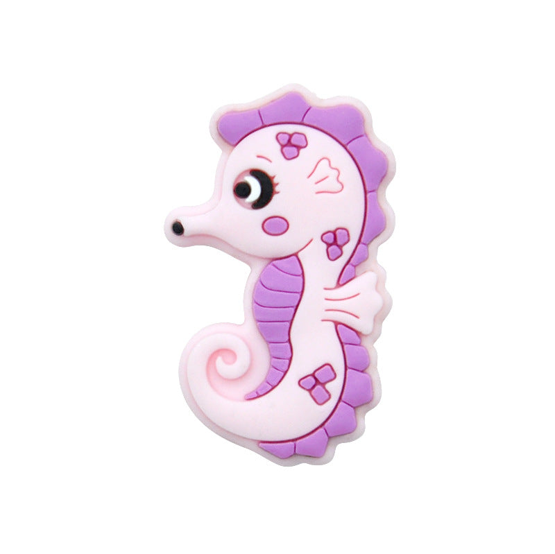 Cuentas de silicona de caballos de mar al por mayor 100pcs