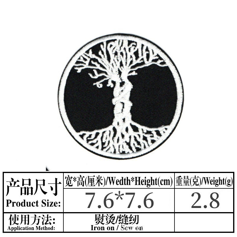 Wholesale Stylish Skull Embroidered Patch For et Boutique Decorative Accessory