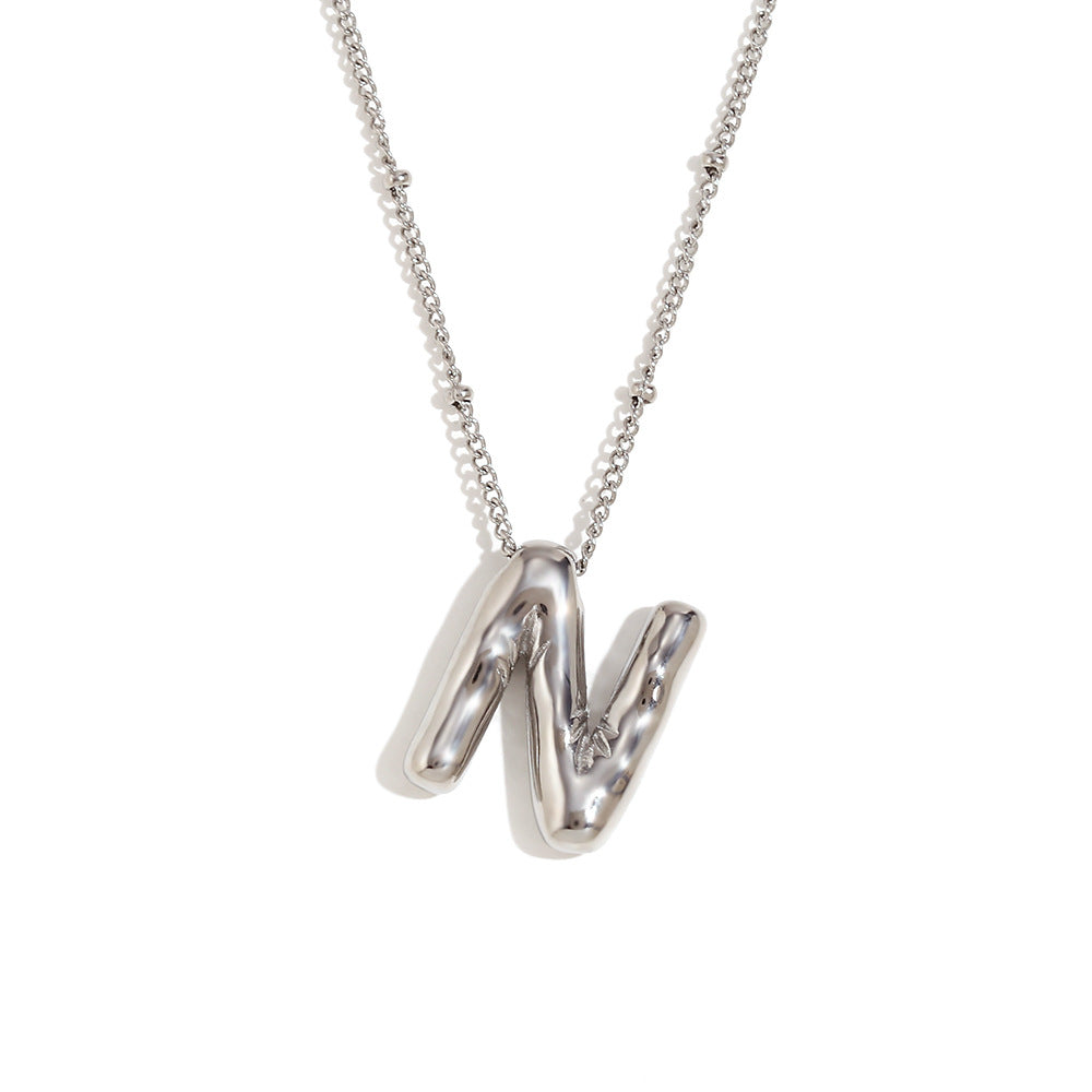 Wholesale Cute party balloon letter Stainless Steel Necklace