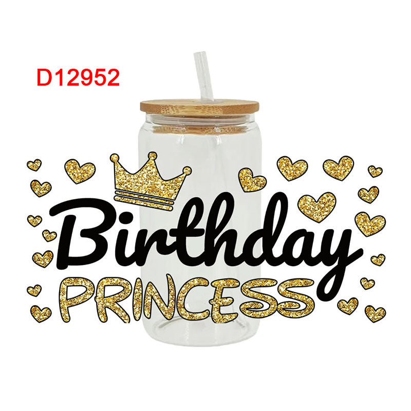Wholesale Colorful Cartoon Cute Retro Fresh Inspirational Theme 16oz Cup UV DTF Wraps