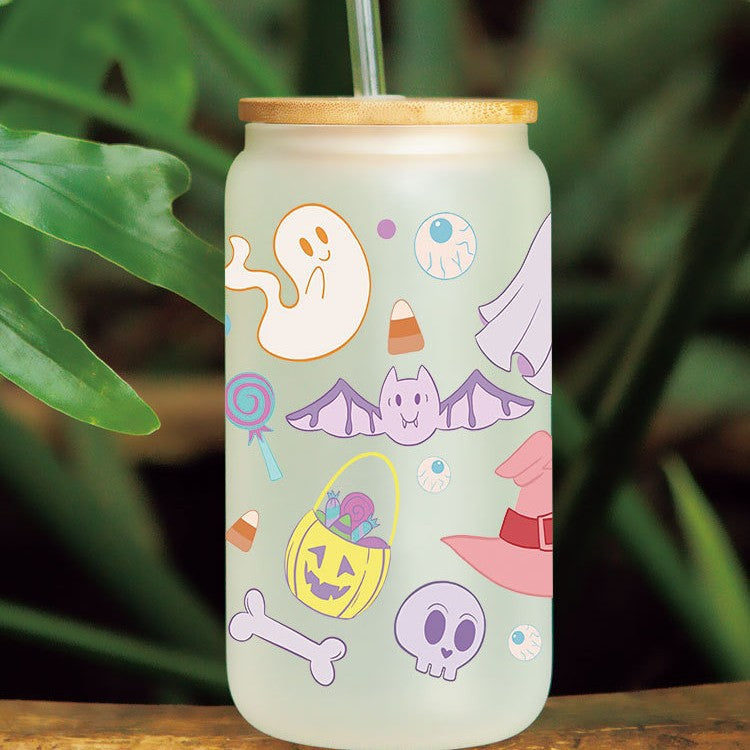Wholesale Uv Transfer Sticker Glass Cup Crystal Label Crystal Sticker 16OZ UV DTF WRAPS
