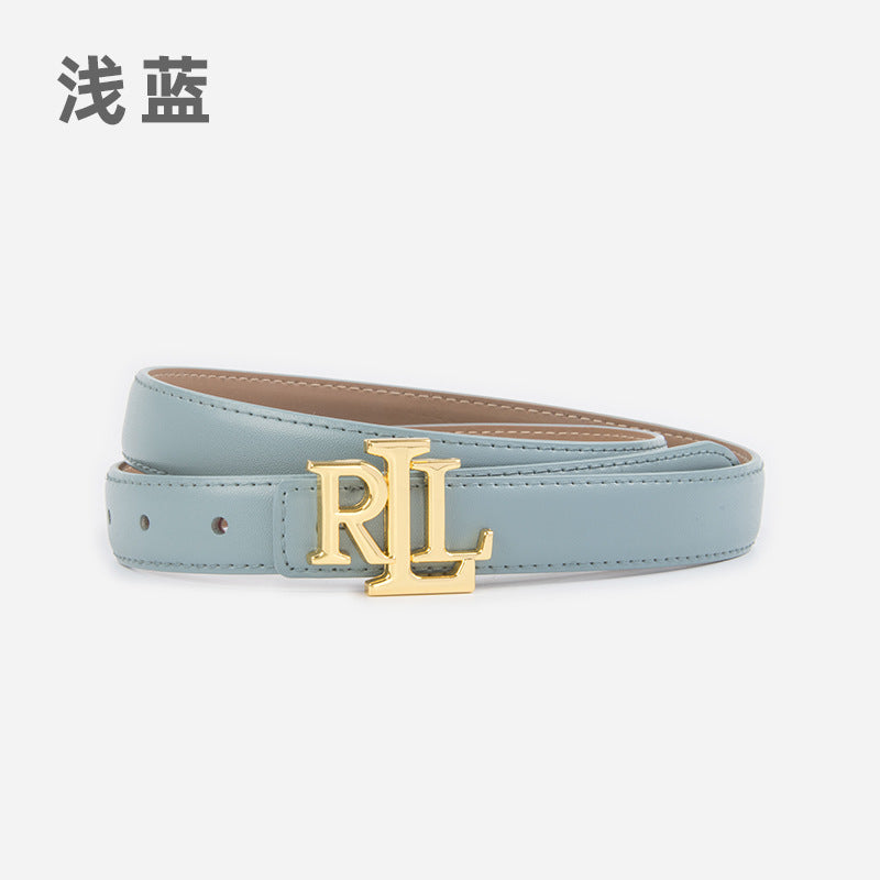 Wholesale Letter genuine leather women' s belt cowhide belt