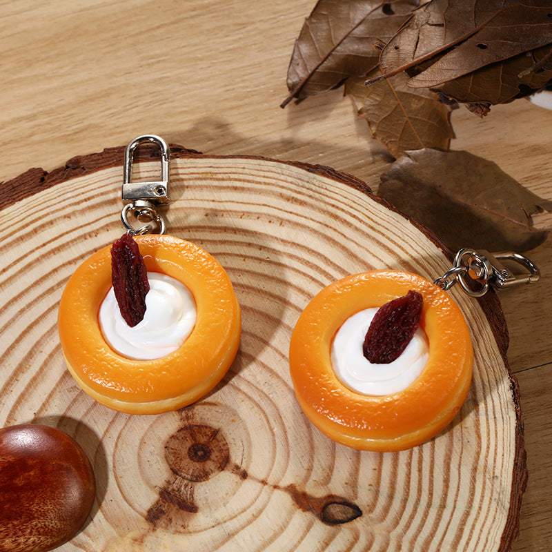 Wholesale Simulated Lace Cream Cake Keychain