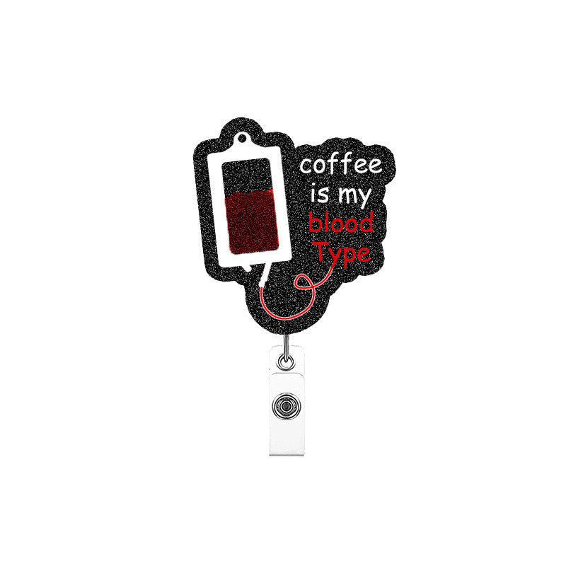 Wholesale 10pcs DIY acrylic jewelry blackened style badge retractable keychain