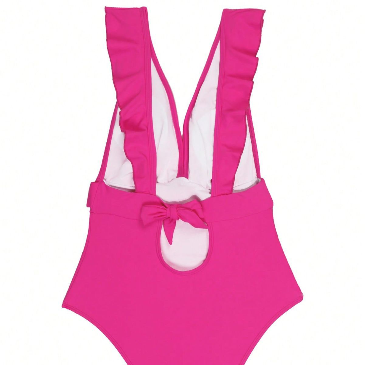 Wholesale Pink Ruffles One Piece Swimwear