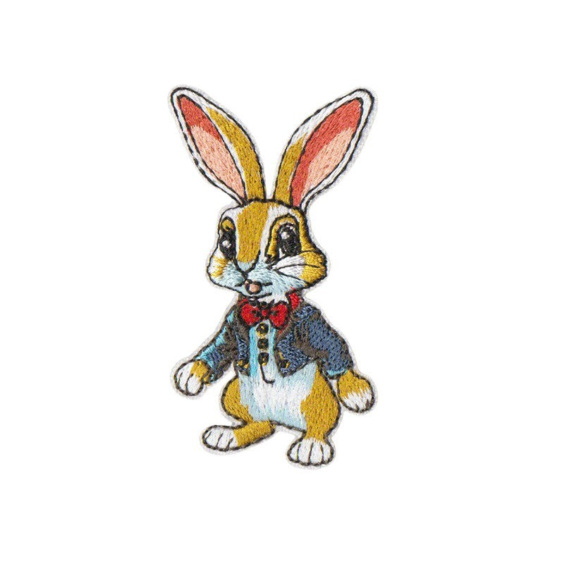 Wholesale Cute Cartoon Rabbit Embroidered Patch Set 9 Pieces Polyester Cotton Decorative Accent For Coats Bags Hats Boutique Resale