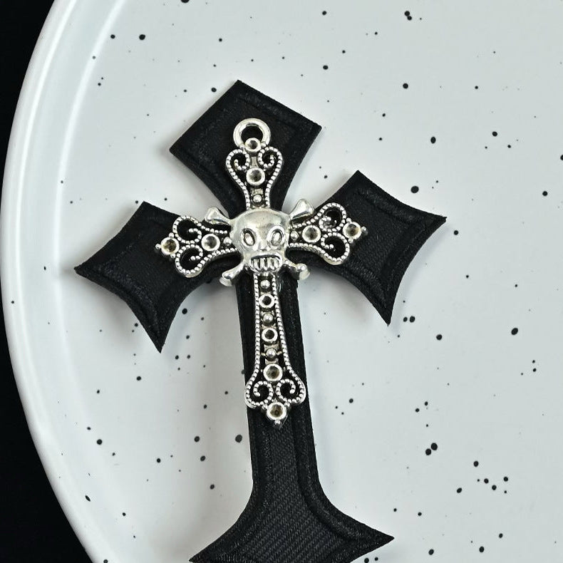 Wholesale Y2K Hairpin Skull Alloy Cross Hairpin Cool Side Clip Lolita Accessories