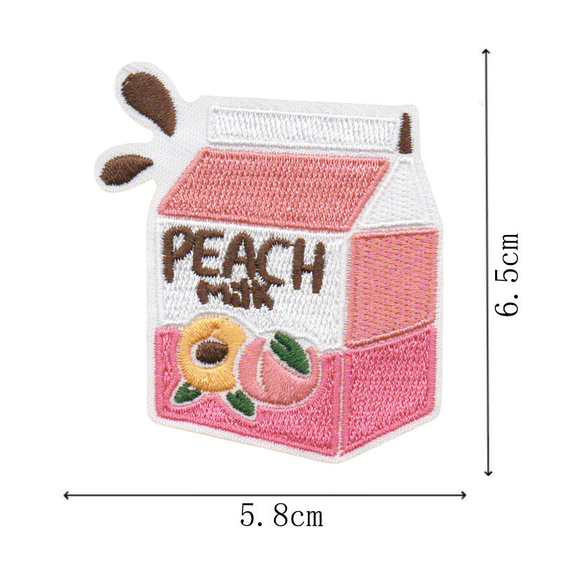 Wholesale Cartoon Pink Embroidered Patch With Heating Glue Backing DIY Fashion Accessory For Bags Clothes Shoes Towels