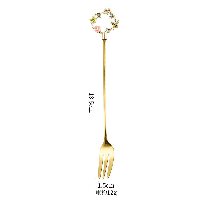 Wholesale spoon fork cartoon tableware cute dessert spoon Kitchenware