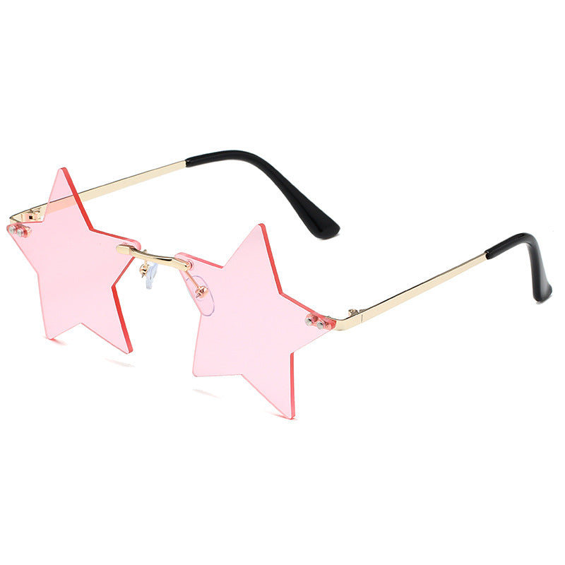 Wholesale PC Irregular Pentagram Frameless Sunglasses