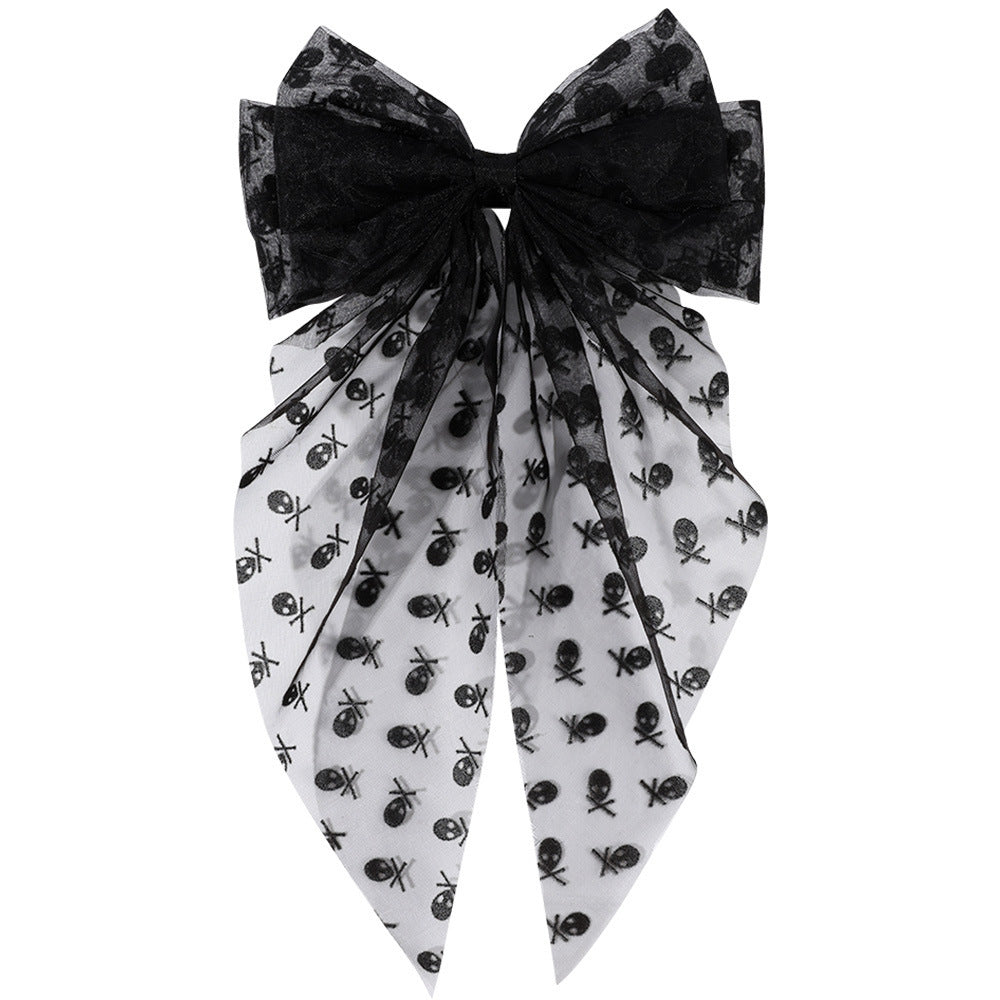 Wholesale  Yellow Tulle Bow Hair Clip With  Web Mesh Spring Clip Party Fashion Accessory Gift