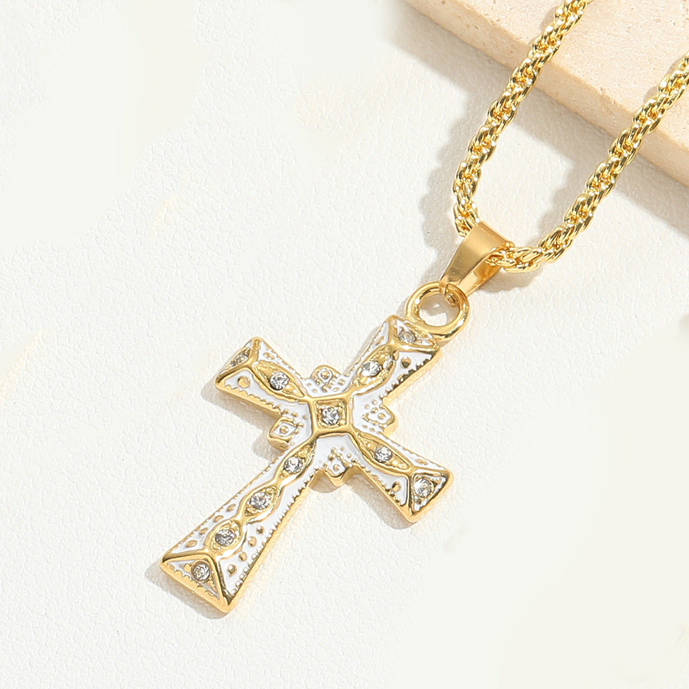 Wholesale Cross Pendant Clavicle Chain Vintage Necklace