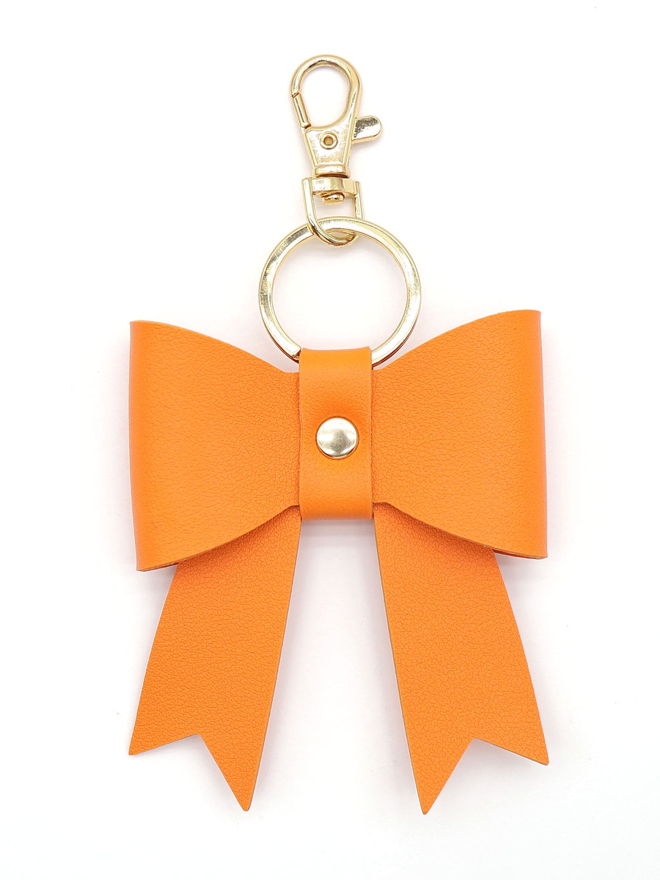 Wholesale New simple PU leather bow shape key chain bag pendant accessories