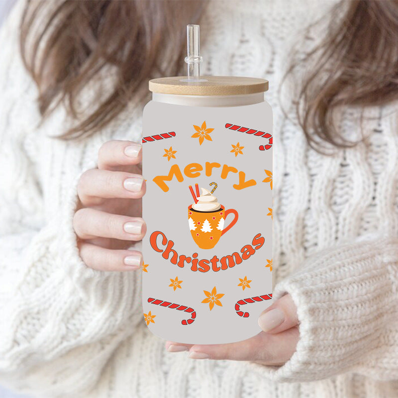 Wholesale Christmas Gift Series 16oz Cup UV DTF Wraps