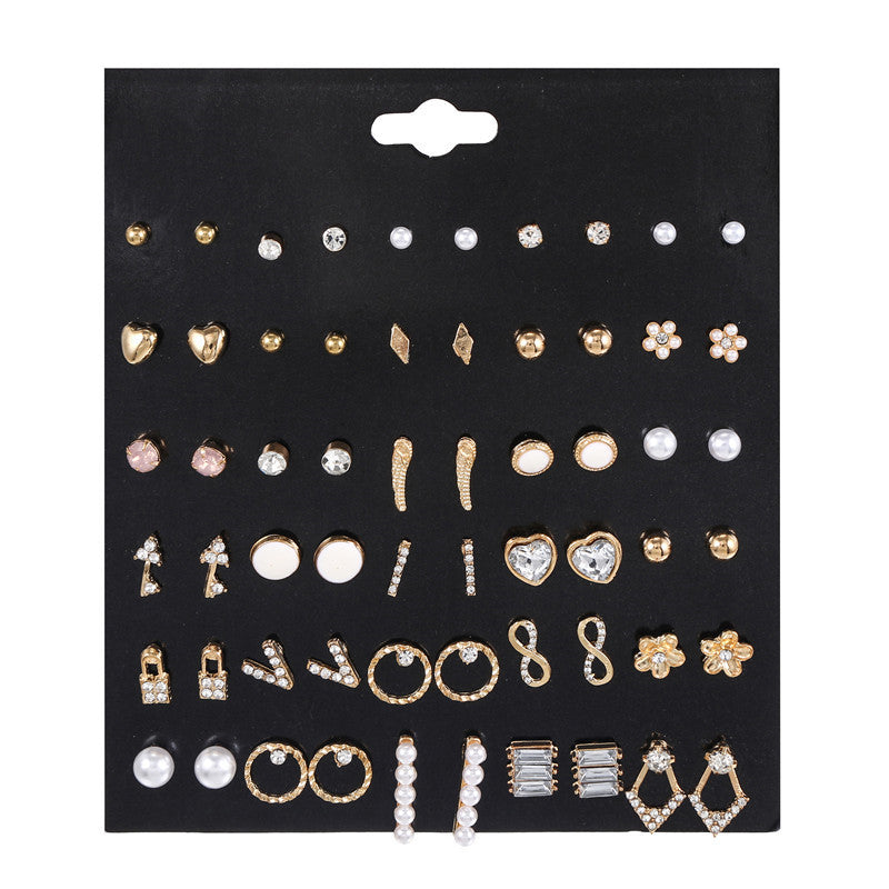 Wholesale 30 Pairs Unique Combination Set Copper Earrings